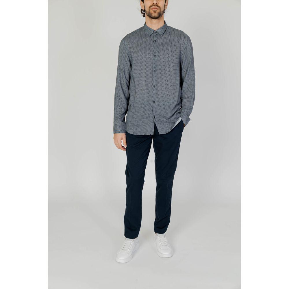 Armani Exchange Gray Viscose Shirt - Arichezz.store