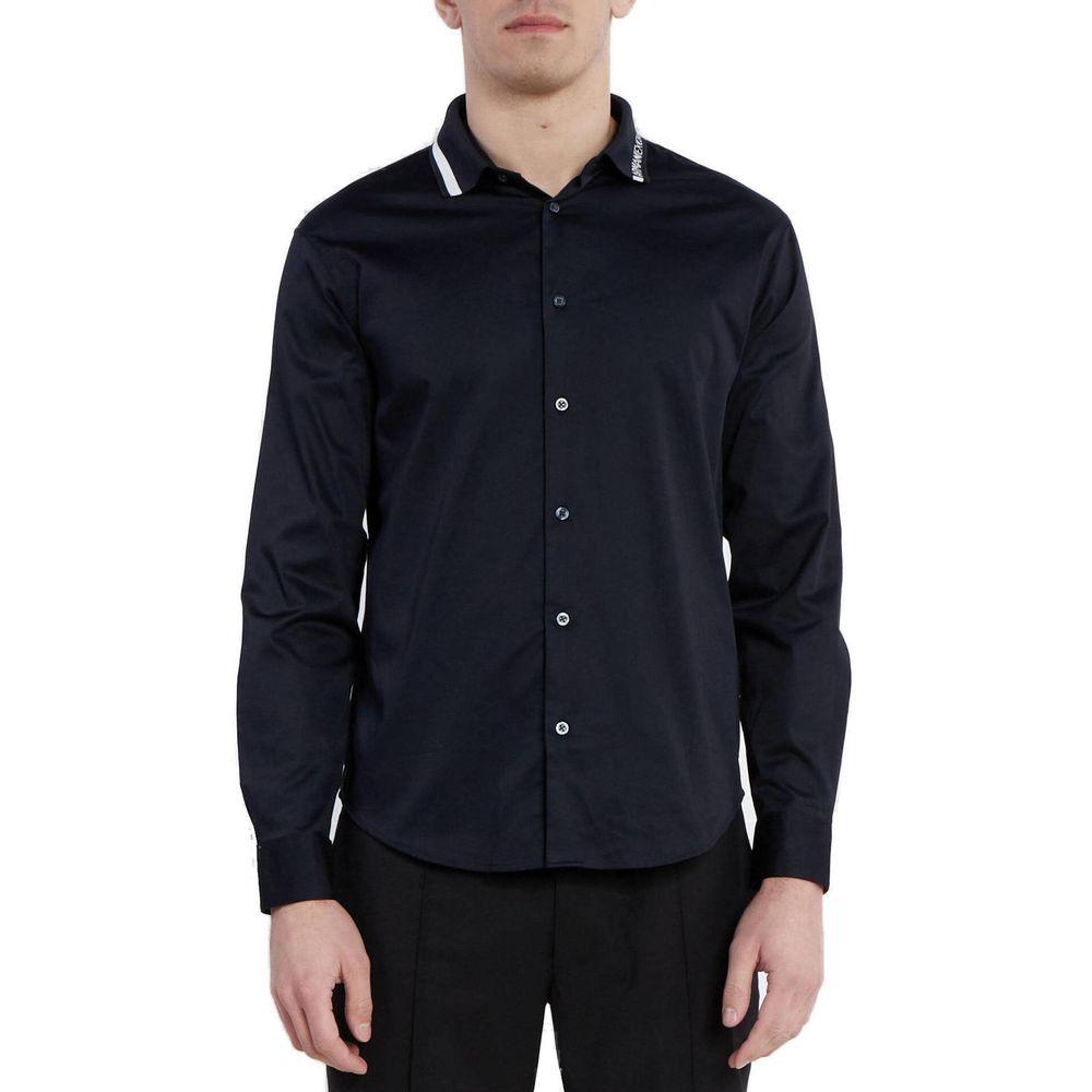 Armani Exchange Blue Cotton Shirt - Arichezz.store