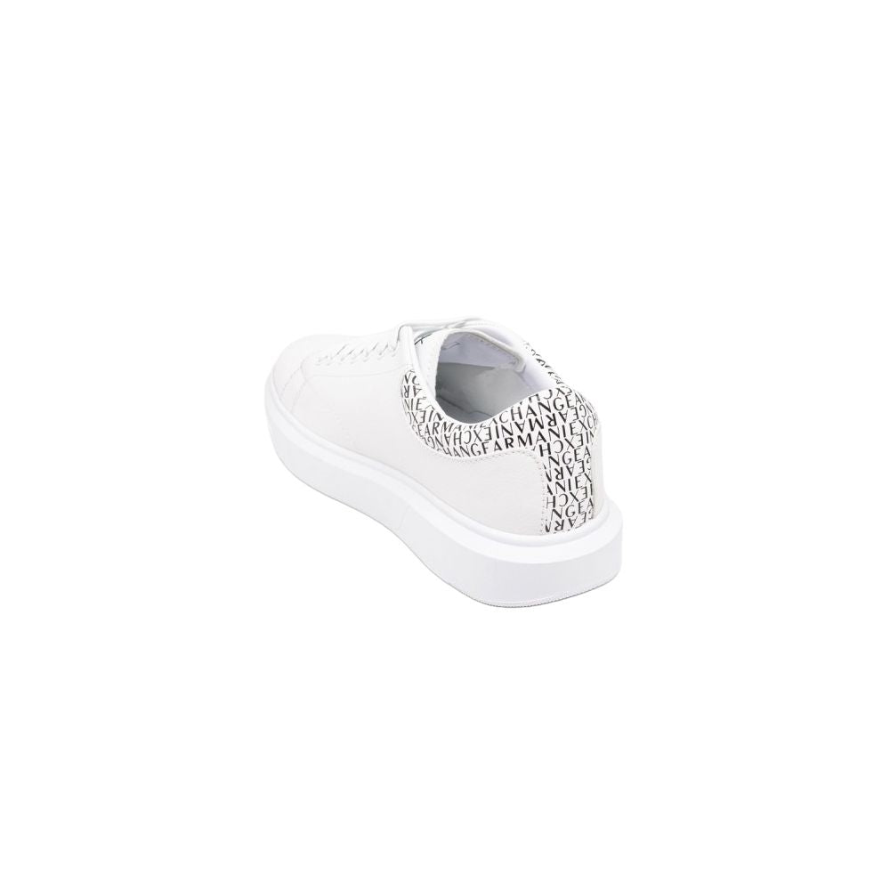 Armani Exchange White Polyester Sneaker - Arichezz.store