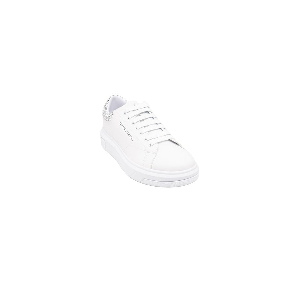 Armani Exchange White Polyester Sneaker - Arichezz.store