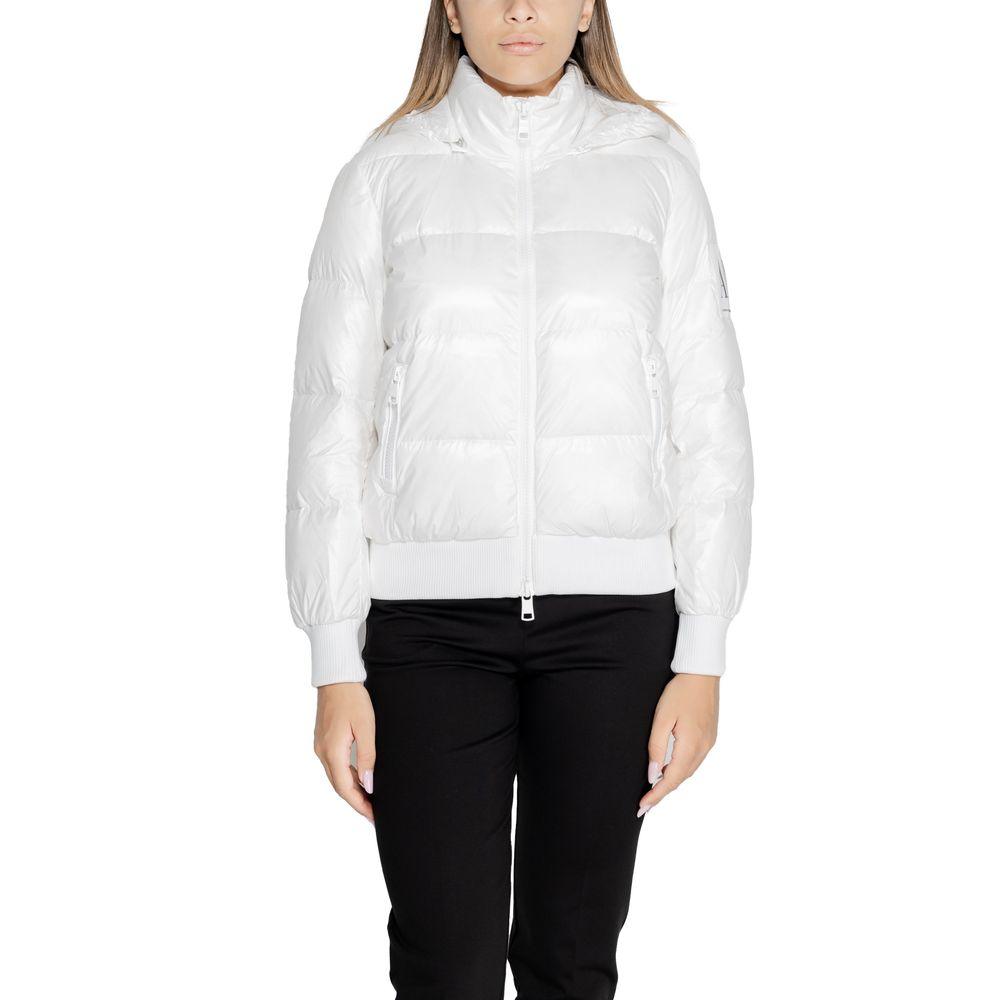 Armani Exchange White Polyamide Jackets & Coat - Arichezz.store