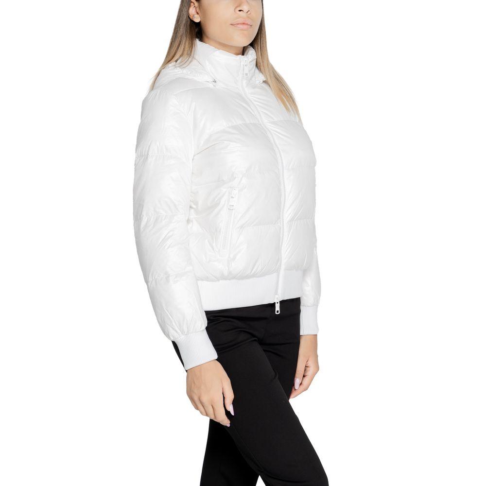 Armani Exchange White Polyamide Jackets & Coat - Arichezz.store