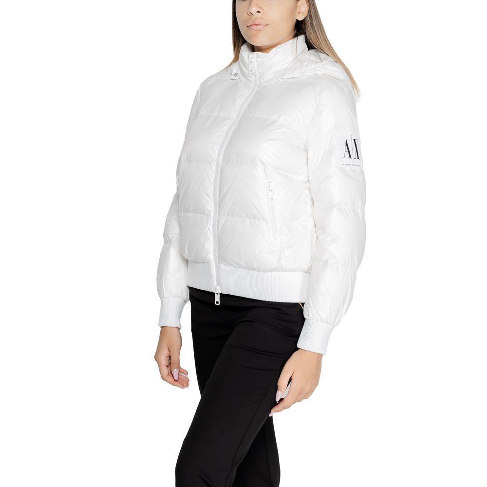 Armani Exchange White Polyamide Jackets & Coat - Arichezz.store