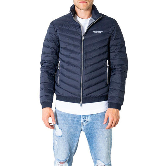 Armani Exchange Blue Polyester Jacket - Arichezz.store