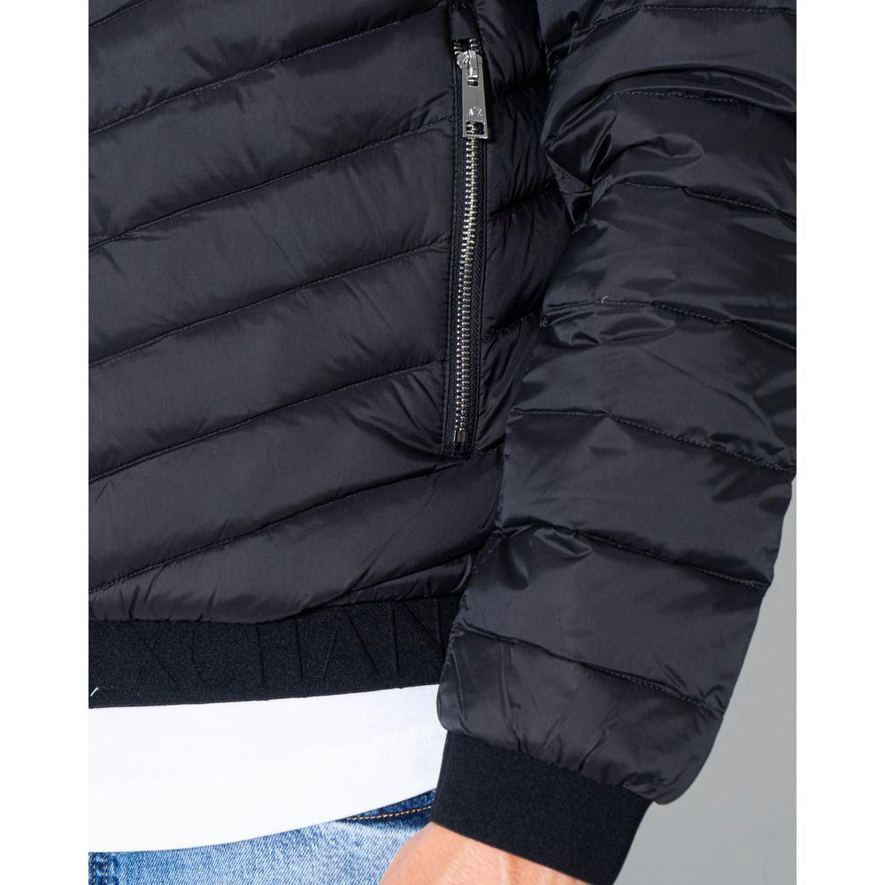 Armani Exchange Black Polyester Jacket - Arichezz.store