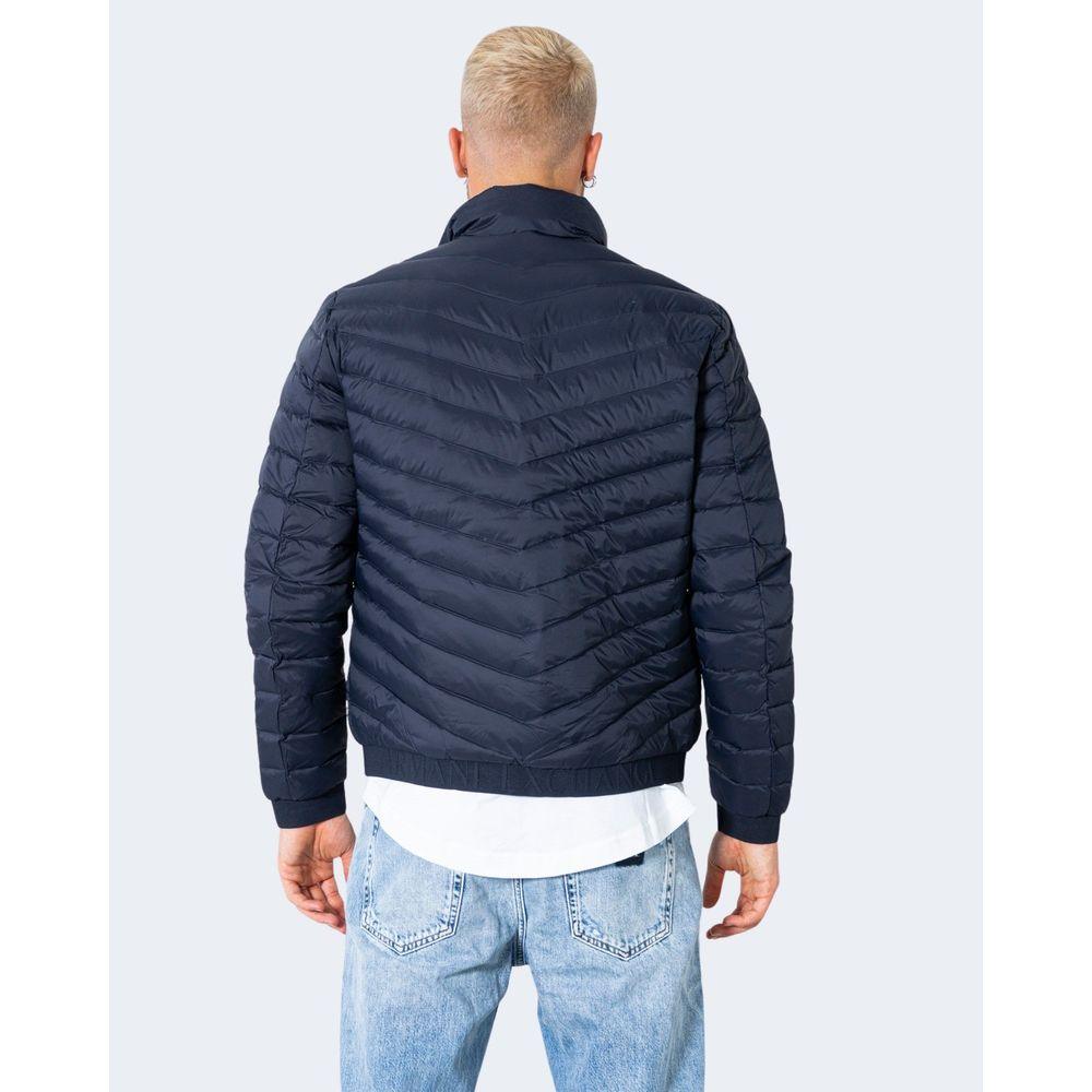 Armani Exchange Blue Polyester Jacket - Arichezz.store