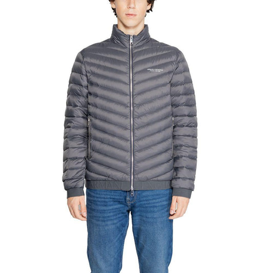 Armani Exchange Gray Polyester Jacket - Arichezz.store