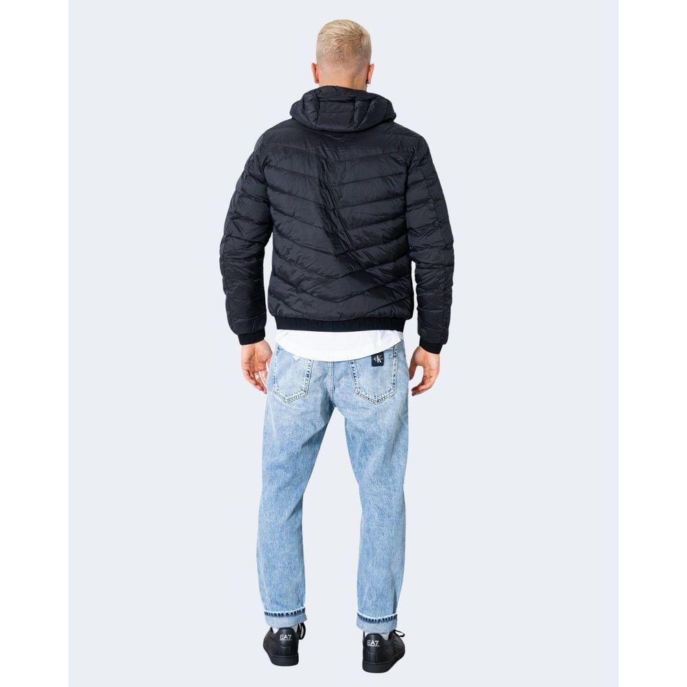 Armani Exchange Black Polyester Jacket - Arichezz.store