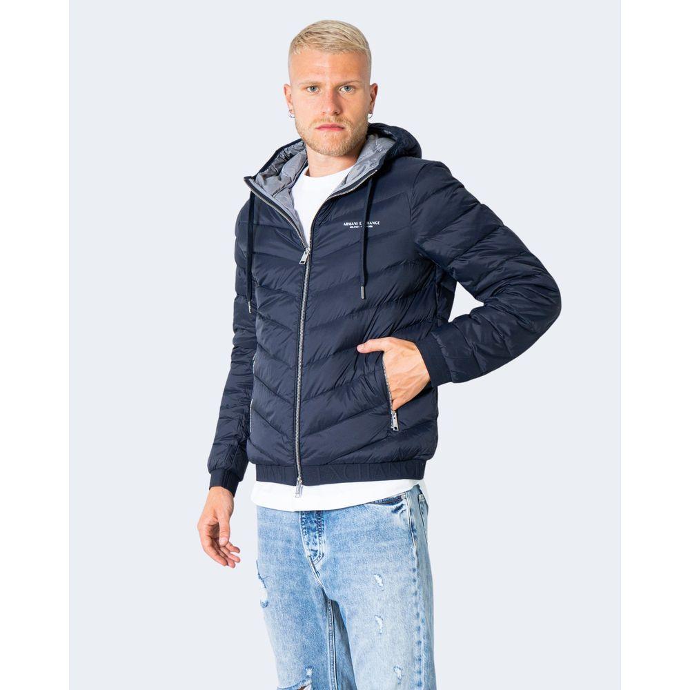 Armani Exchange Blue Polyester Jacket - Arichezz.store