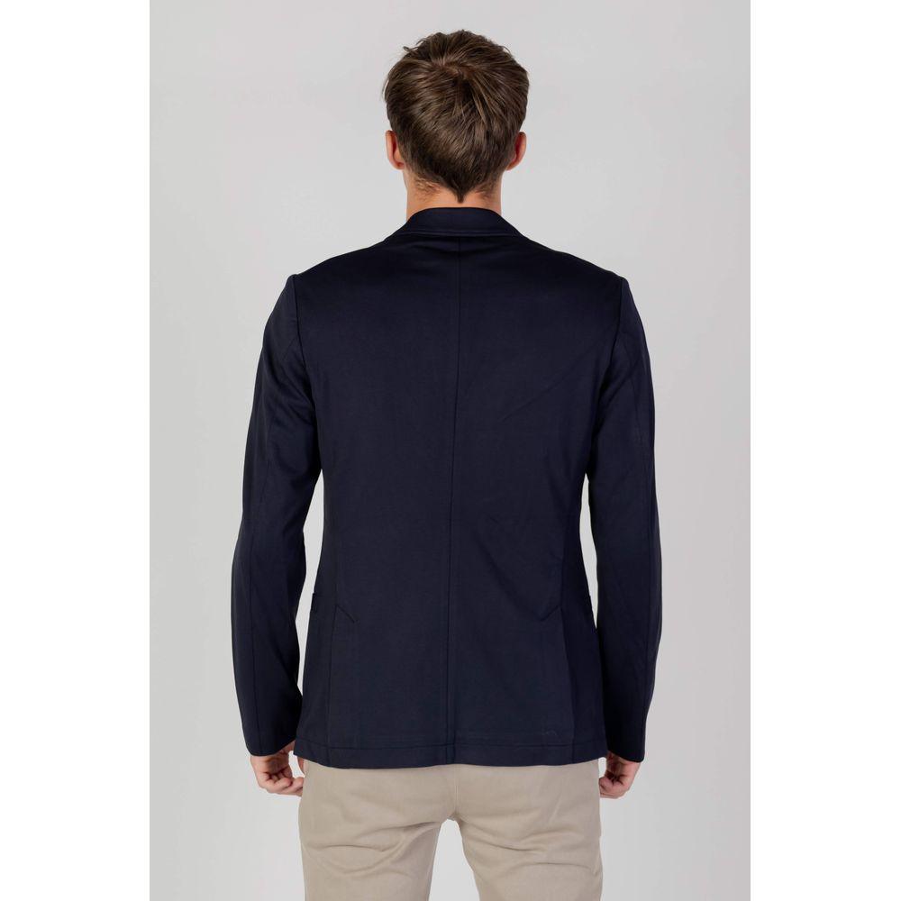 Armani Exchange Blue Viscose Blazer - Arichezz.store