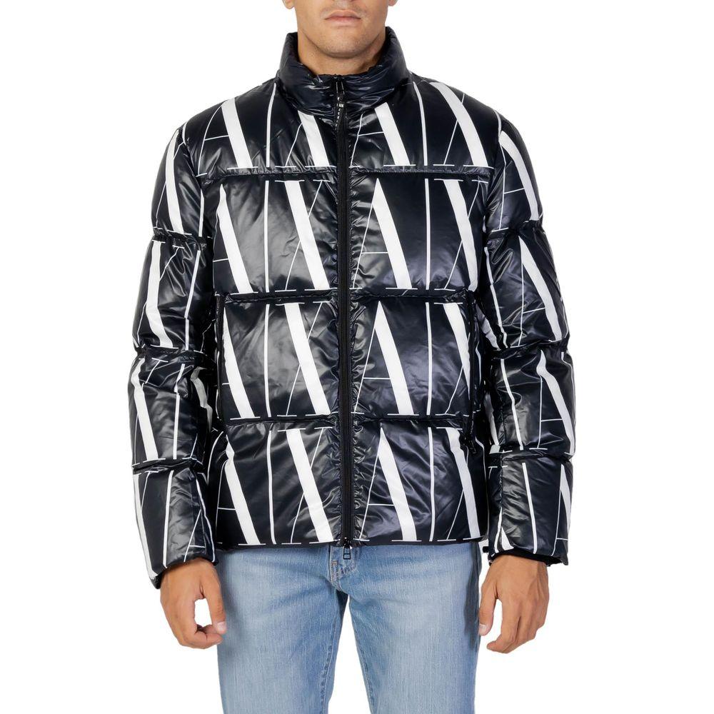 Armani Exchange Black Polyester Jacket - Arichezz.store