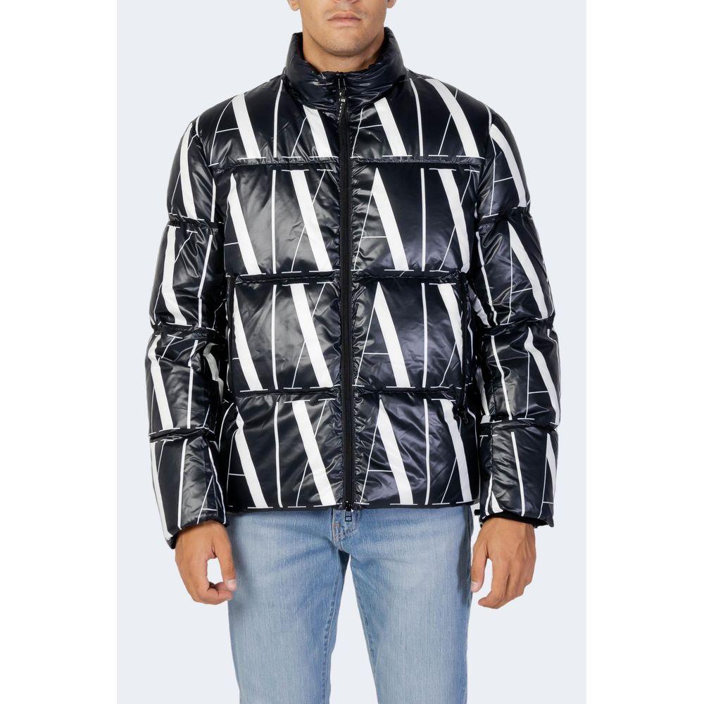 Armani Exchange Black Polyester Jacket - Arichezz.store