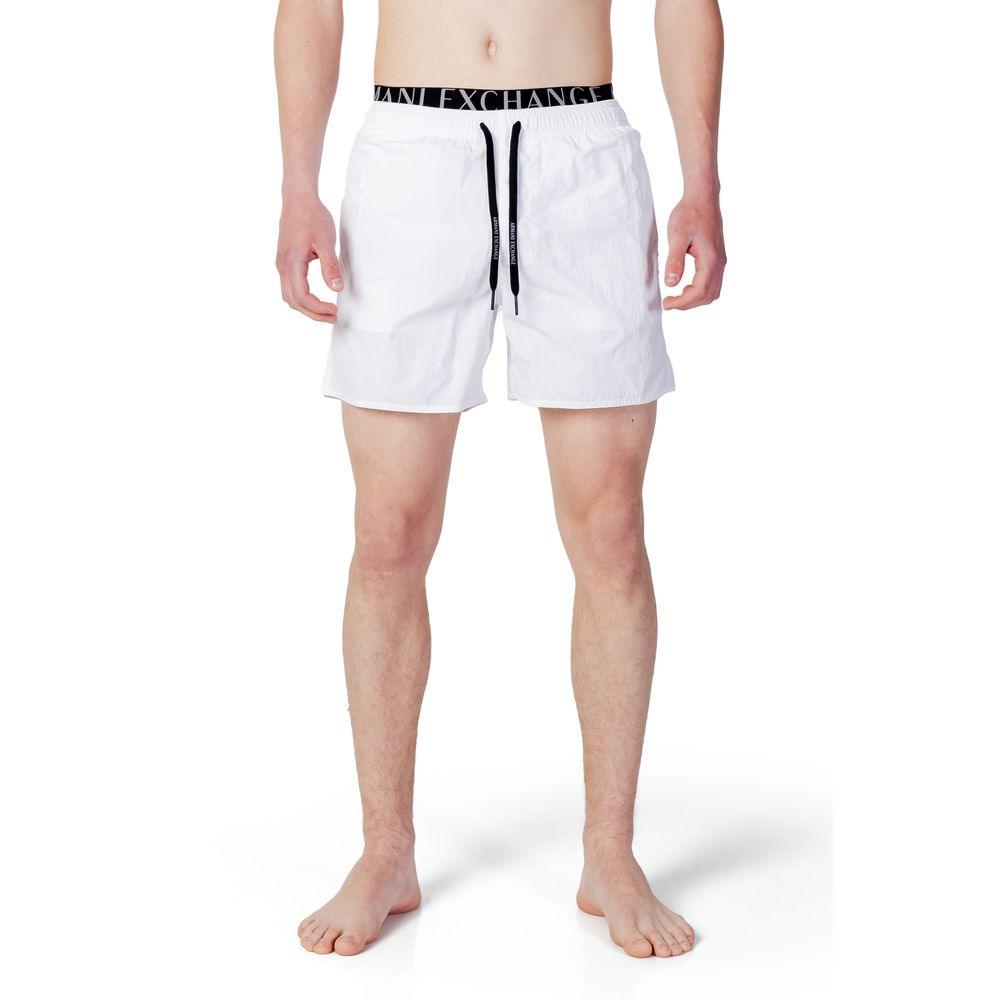 Armani Exchange White Polyester Swimwear - Arichezz.store