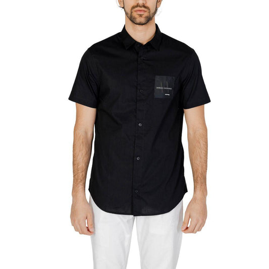 Armani Exchange Black Cotton Shirt - Arichezz.store