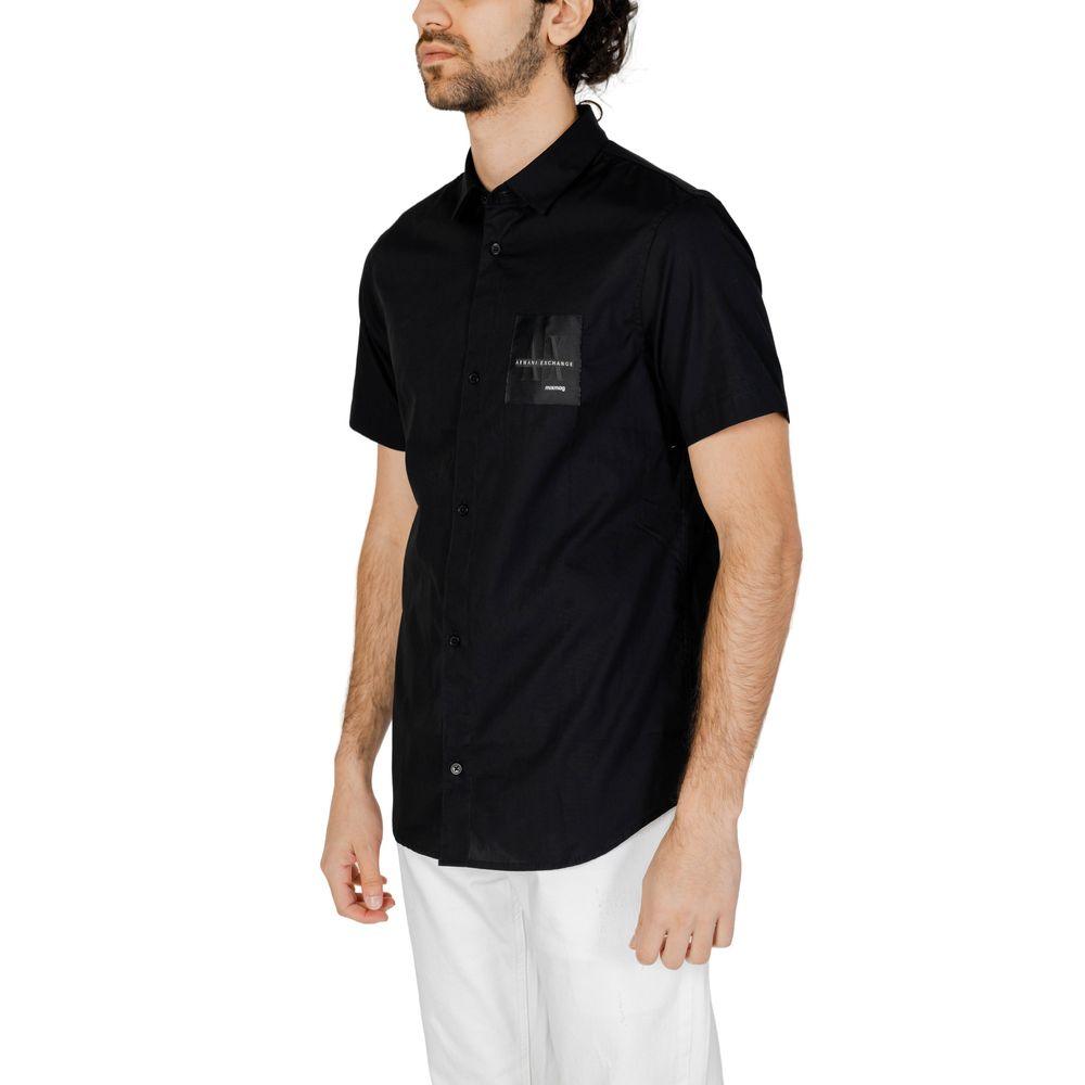 Armani Exchange Black Cotton Shirt - Arichezz.store