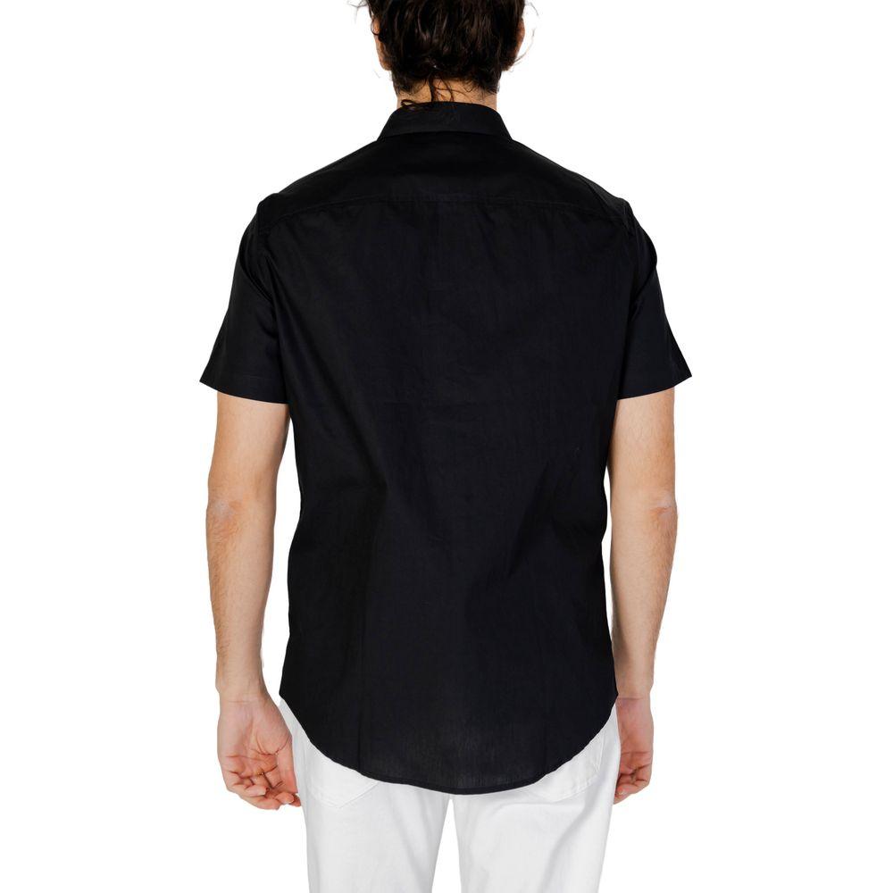 Armani Exchange Black Cotton Shirt - Arichezz.store