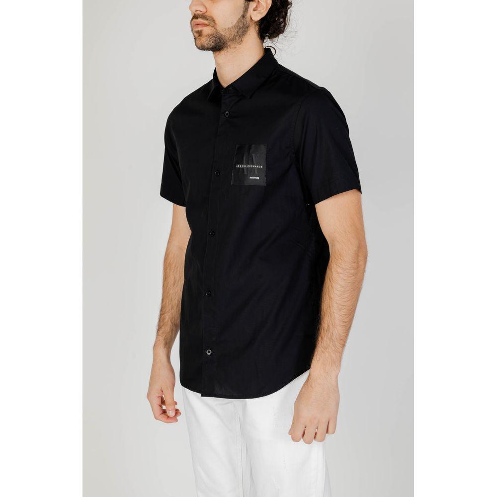 Armani Exchange Black Cotton Shirt - Arichezz.store