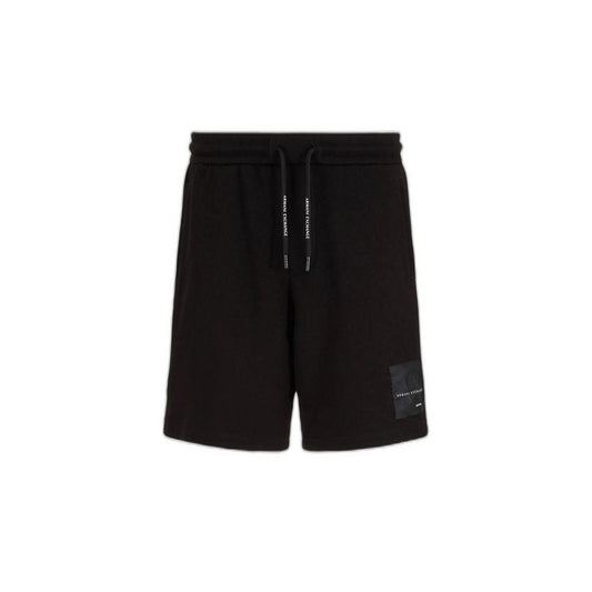 Armani Exchange Black Cotton Short - Arichezz.store