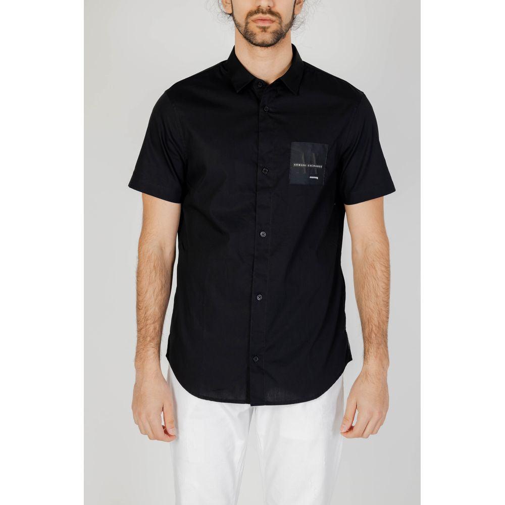 Armani Exchange Black Cotton Shirt - Arichezz.store