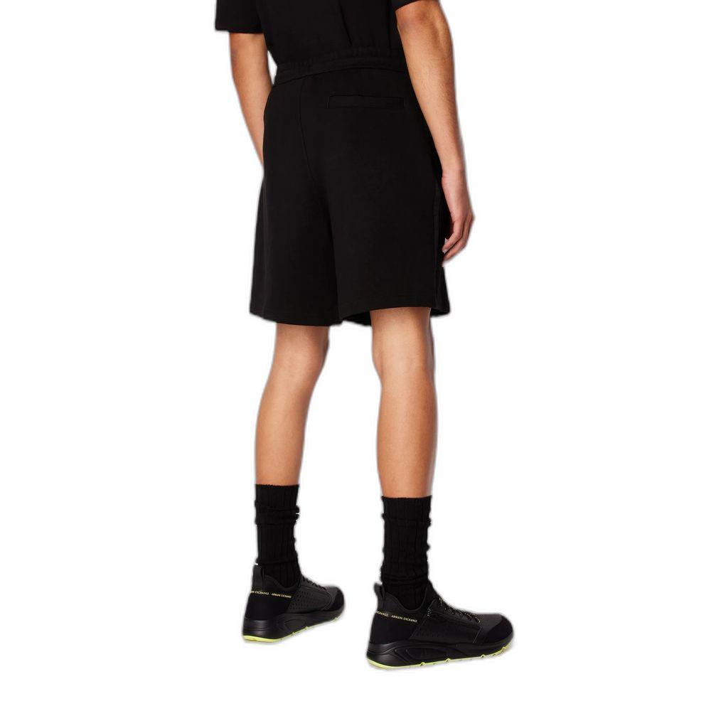 Armani Exchange Black Cotton Short - Arichezz.store