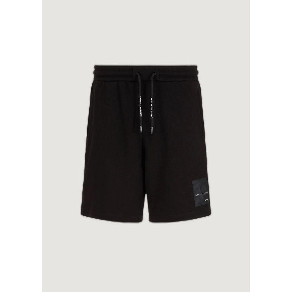 Armani Exchange Black Cotton Short - Arichezz.store