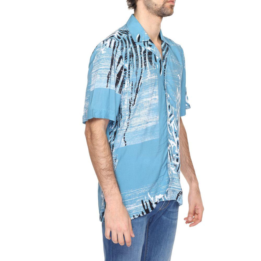 Hugo Boss Blue Viscose Shirt - Arichezz.store