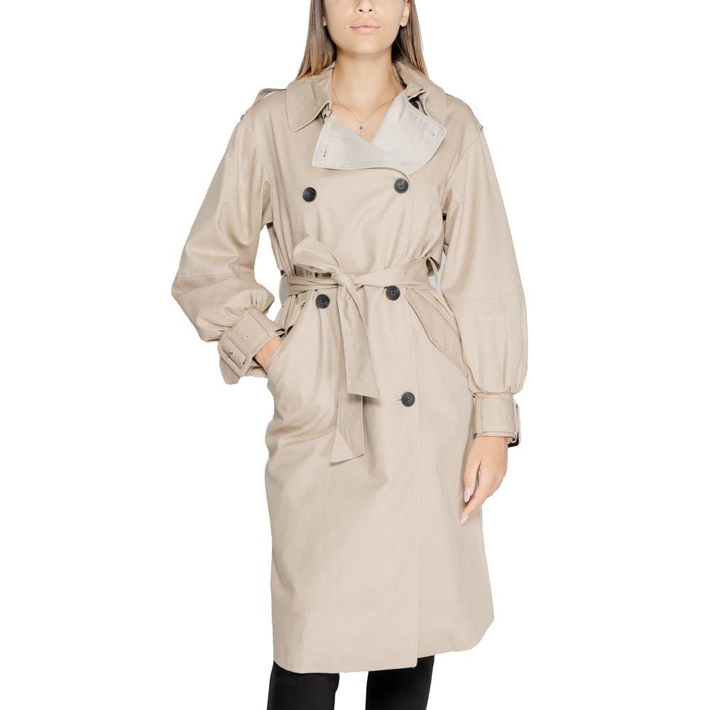 Desigual Beige Cotton Jackets & Coat - Arichezz.store