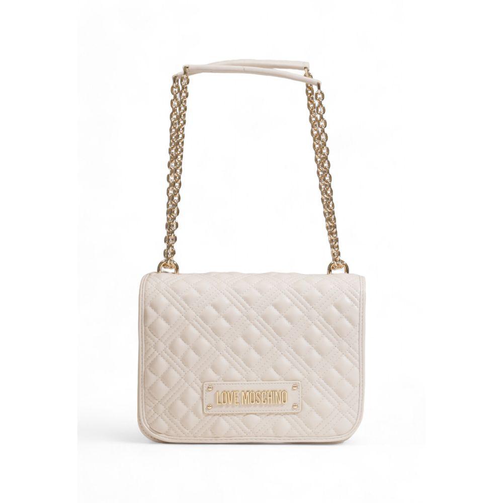 Love Moschino Beige Polyethylene Handbag - Arichezz.store