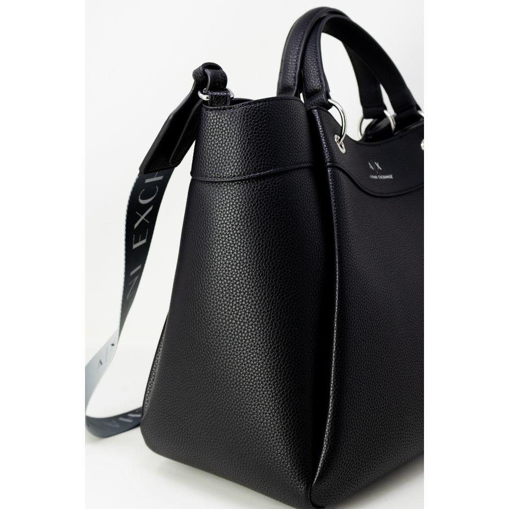 Armani Exchange Black Polyester Handbag - Arichezz.store