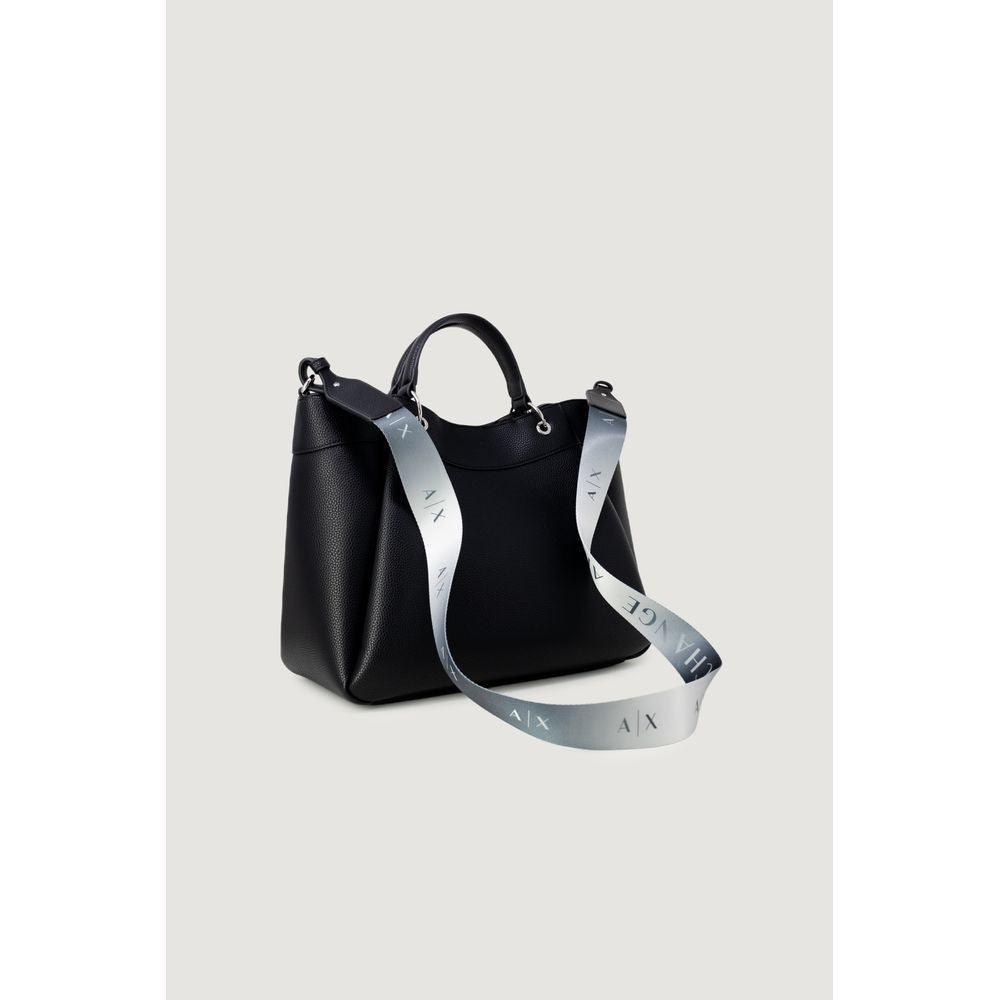 Armani Exchange Black Polyester Handbag - Arichezz.store