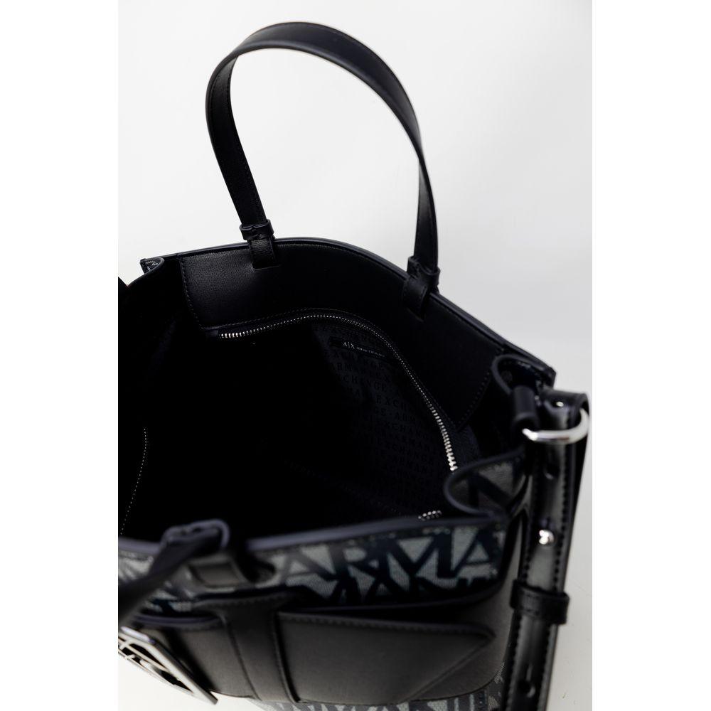 Armani Exchange Black Cotton Handbag - Arichezz.store