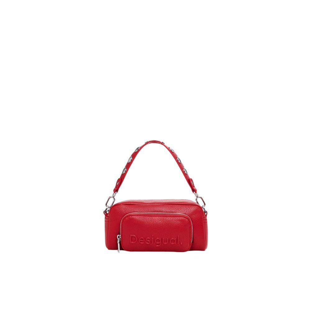 Desigual Red Polyethylene Handbag - Arichezz.store