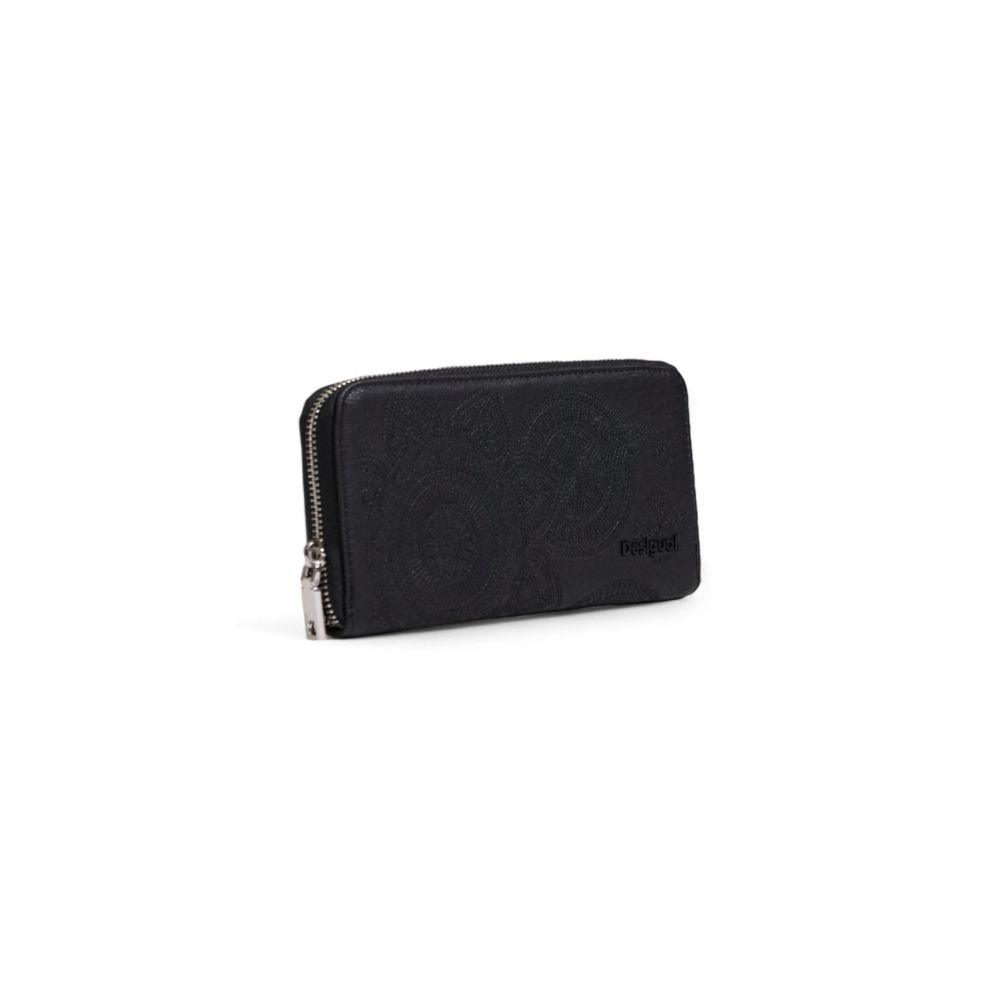 Desigual Black Polyethylene Wallet - Arichezz.store