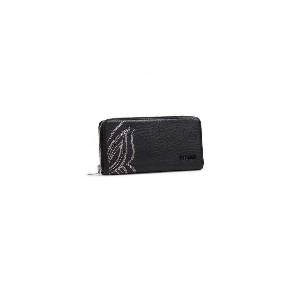 Desigual Black Polyethylene Wallet - Arichezz.store