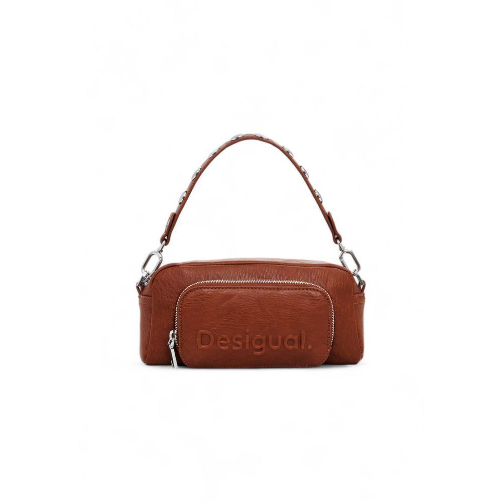 Desigual Brown Polyethylene Handbag - Arichezz.store