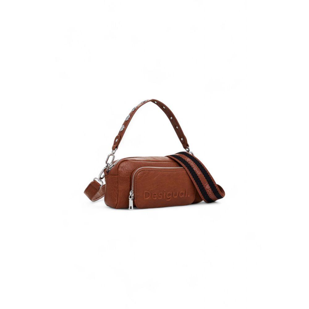 Desigual Brown Polyethylene Handbag - Arichezz.store