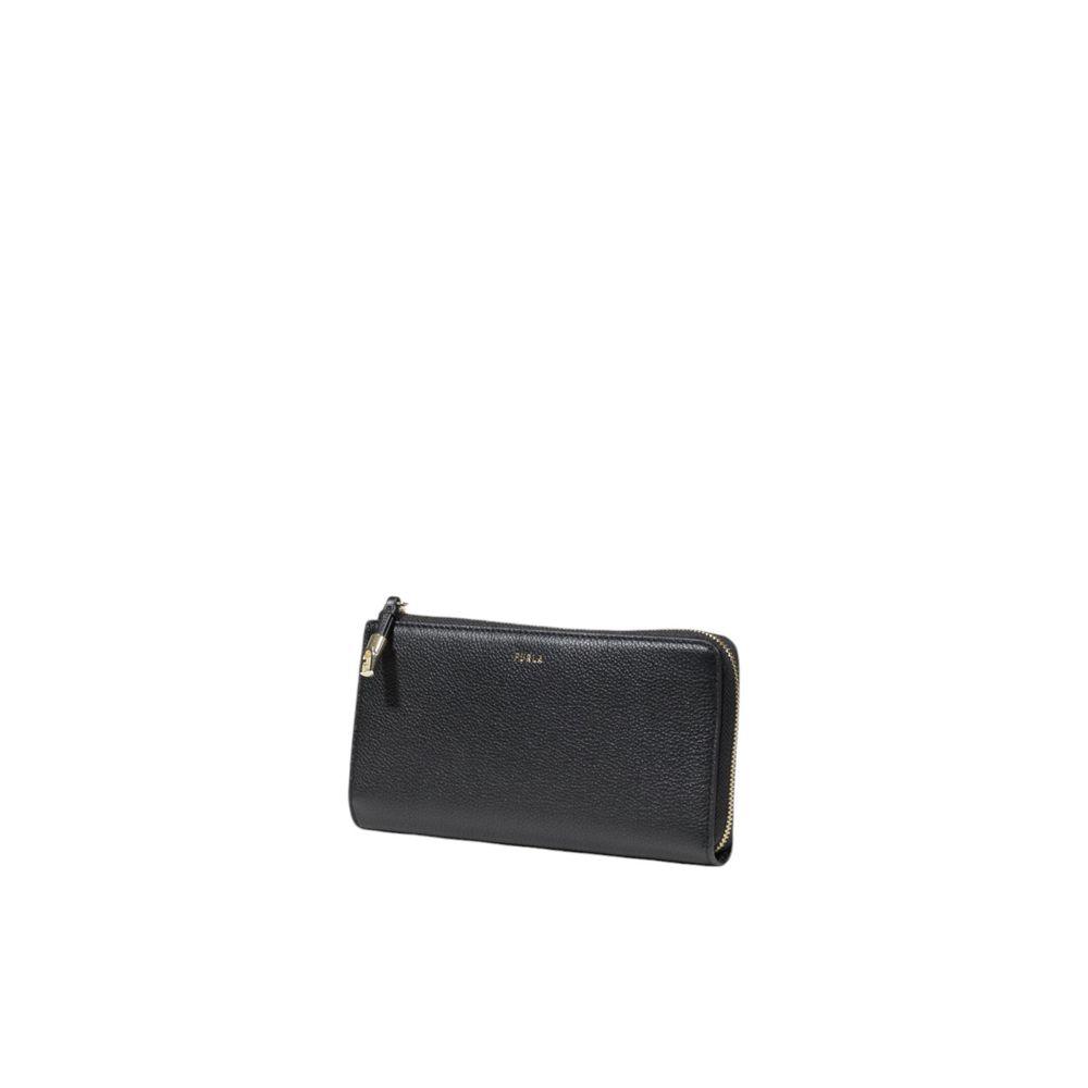 Furla Black Leather Wallet - Arichezz.store