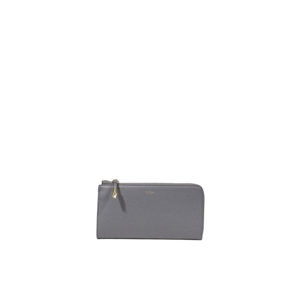 Furla Gray Leather Wallet - Arichezz.store