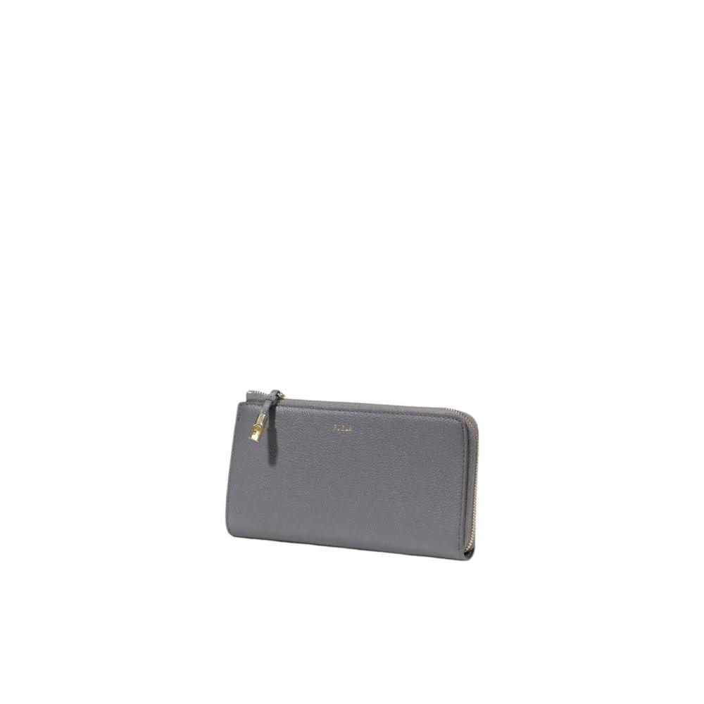 Furla Gray Leather Wallet - Arichezz.store