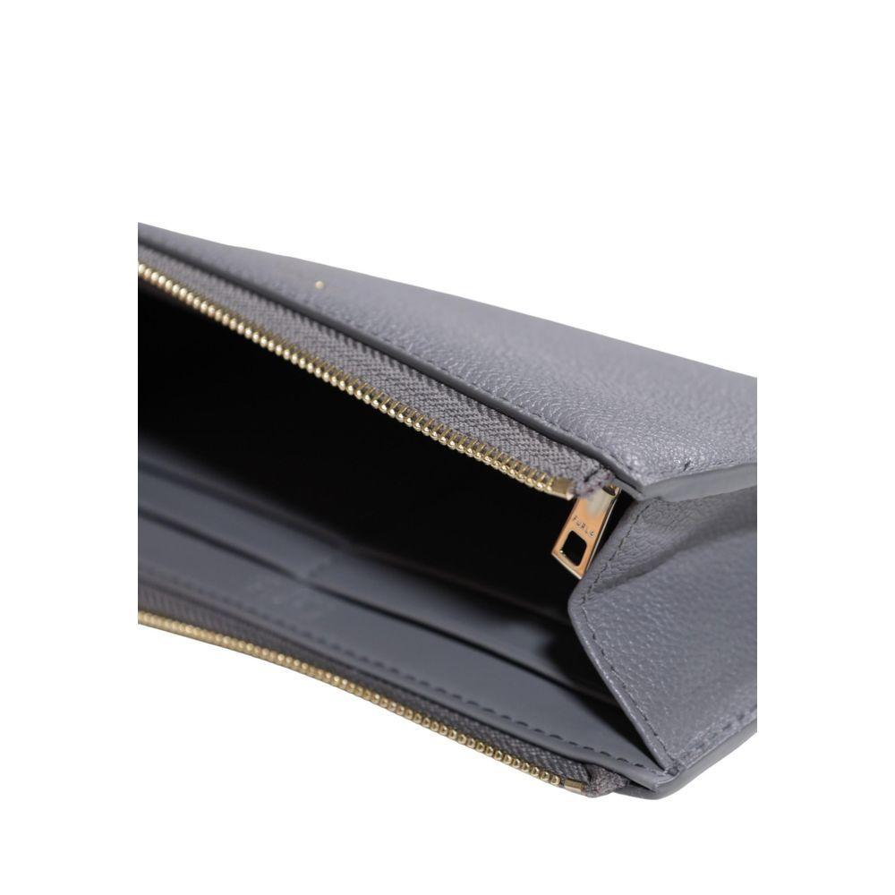 Furla Gray Leather Wallet - Arichezz.store