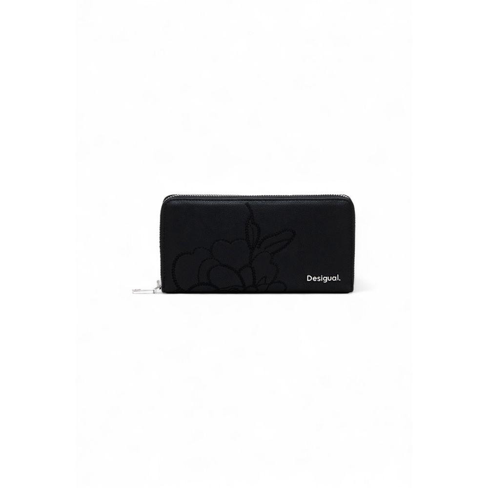 Desigual Black Polyethylene Wallet - Arichezz.store