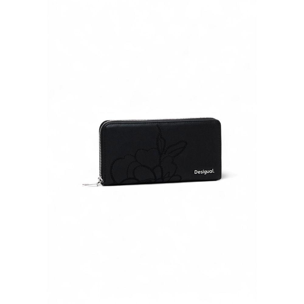 Desigual Black Polyethylene Wallet - Arichezz.store