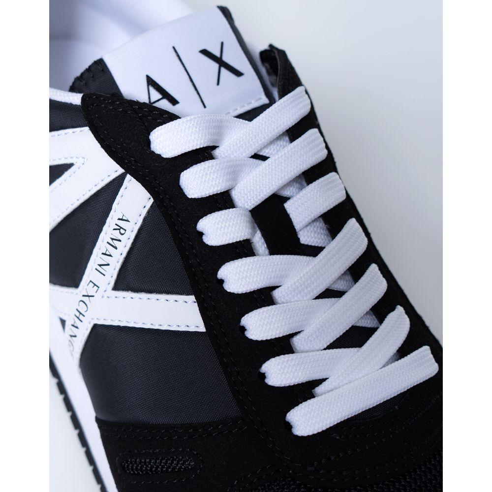 Armani Exchange Black Polyester Sneaker - Arichezz.store