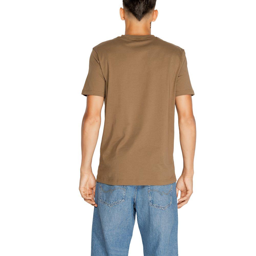 Hugo Boss Brown Cotton T-Shirt - Arichezz.store