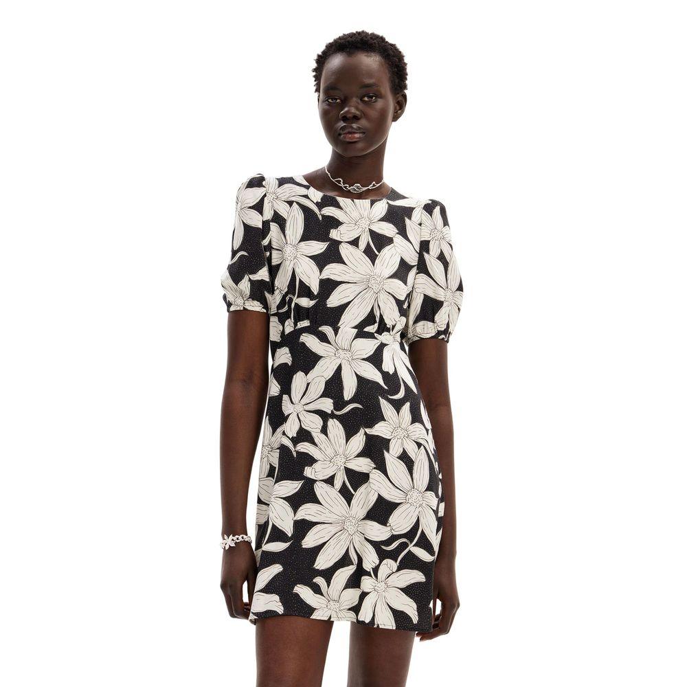 Desigual Black Viscose Dress - Arichezz.store