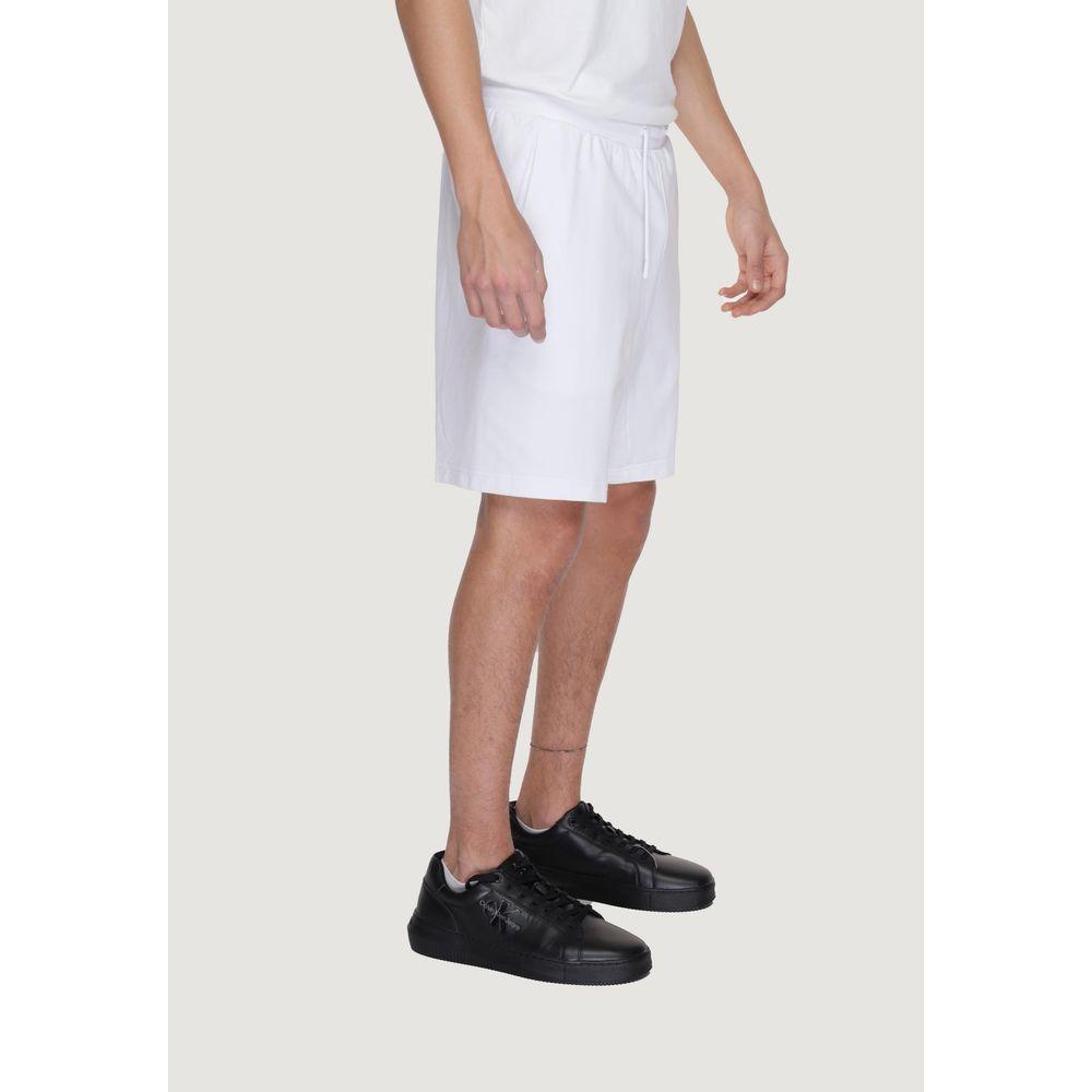 EA7 Emporio Armani White Cotton Short - Arichezz.store