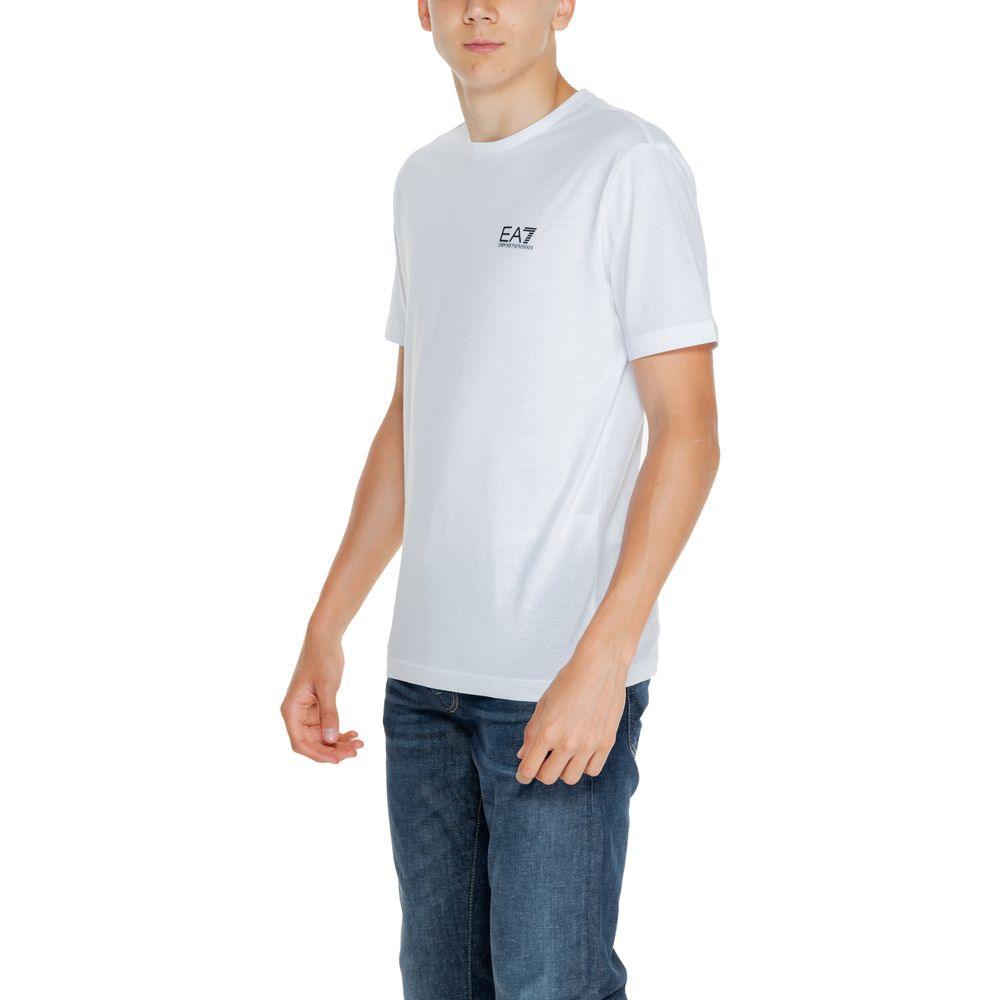 EA7 Emporio Armani White Cotton T-Shirt - Arichezz.store