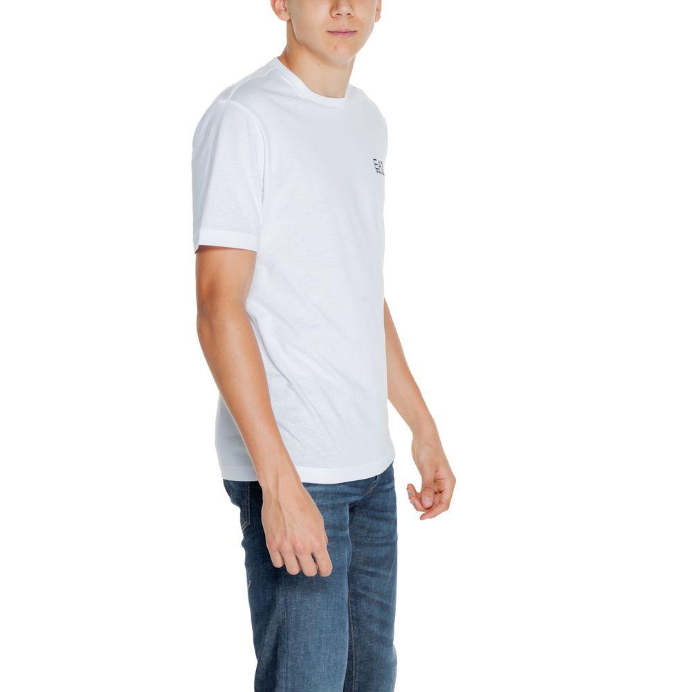 EA7 Emporio Armani White Cotton T-Shirt - Arichezz.store