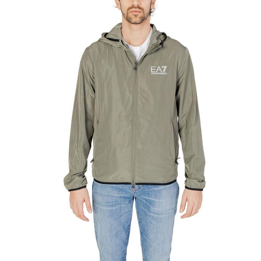 EA7 Emporio Armani Green Polyester Jacket - Arichezz.store