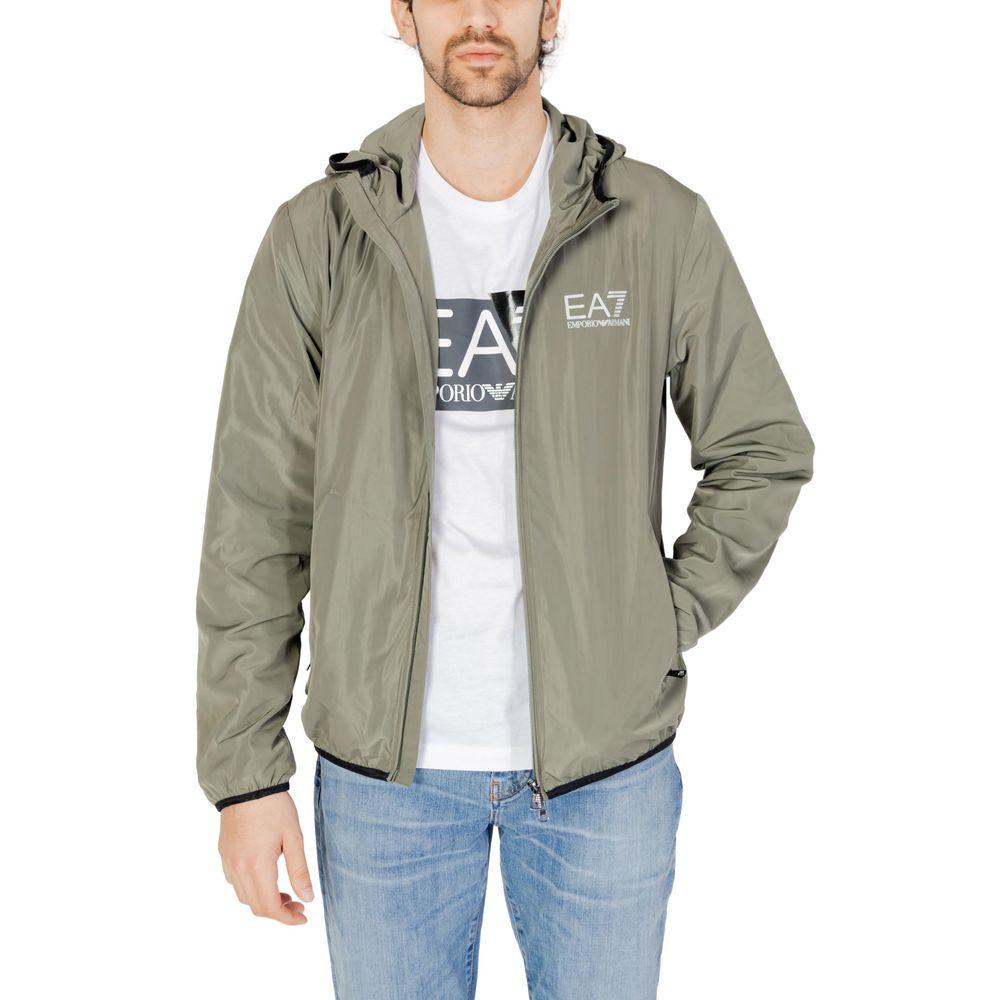 EA7 Emporio Armani Green Polyester Jacket - Arichezz.store